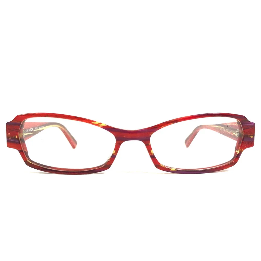 Jean Lafont Eyeglasses Frames NIKI 633 Striped Red Cat Eye Full Rim 50-14-142